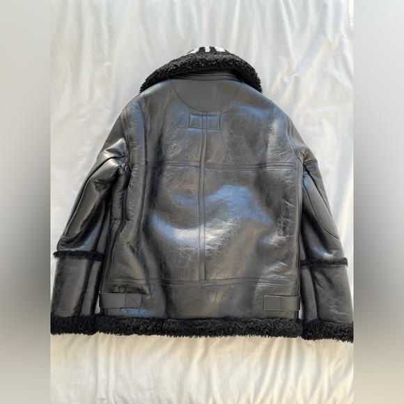 Balenciaga Bombardier Shearling Aviator Jacket in Black - Picture 5 of 16